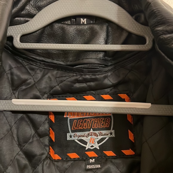 Interstate Leather braid trim motorcycle leather jacket NWT - Picture 3 of 7